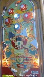 Limited Production 1956 "Harbor Lites", D. Gottlieb & Co. Electromechanical Pin Ball Machine, working condition, restored. 55"Long x 65"Tall at back x 26"Wide. Entertainment, Games