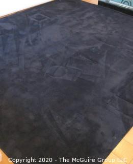 Large Machine Made Rug in Dark Grey Black.  Measures approximately 142.5 X 163 inches 