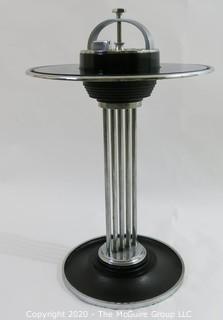 Art Deco Union Pacific Climax Cocktail Smoker by J.W. Cambell with Blue Glass Mirror. Measures approximately 16" in diameter and 21" tall. 