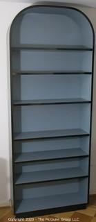 Reproduction Art Deco Style Shelving Unit Made of Grey Laminate with Wood Substrate. 36W x 15D x 93"T  