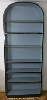 Reproduction Art Deco Style Shelving Unit Made of Grey Laminate with Wood Substrate. 36W x 15D x 93"T  