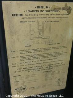 Model V-44 Coca-Cola Coke Vendo Vending Machine; working condition; 17W x 22D x 57.5"Tall  