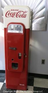 Model V-44 Coca-Cola Coke Vendo Vending Machine; working condition; 17W x 22D x 57.5"Tall  