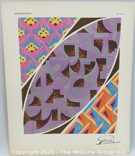 Unframed Abstract Signed Lithograph titled "Inspirations Plate #19": Outside Dimensions 12.5 x 15.5"; Image Size 9.5 x 12"; 