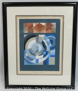 Vintage Framed Art Deco Pochoir Print RELIAS #3 by Edouard Benedictus. Outside Dimensions 19.5 x 24"; Image Size 12 x 15.5"