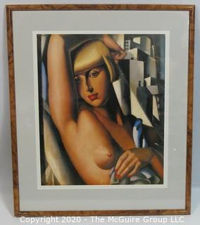 Art Deco Framed Print by Tamara Lempika.  Outside Dimensions 22 x 26"; Image Size 16 x 19" 