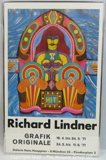 Unframed Richard Lindner Pop Art Poster HIT for the Grafik Original 1971; 21 x 33" (Description altered 11.18.20 @ 10:22 am ET)