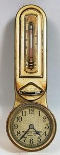 Vintage Minneapolis Honeywell Thermostat Regulator Clock, 8 Day 7 Jewels, Model 77 Art Deco; 10"T