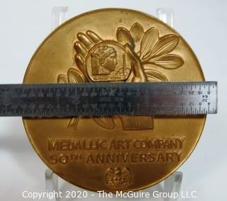 1950 Art Deco Medallic Art Company 50th Anniversary Bronze Medal - BRUNO MANKOWSKI; 2 23/32"; 170 grams