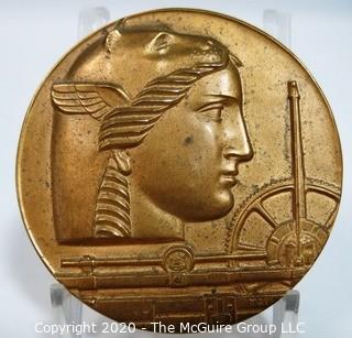 1950 Art Deco Medallic Art Company 50th Anniversary Bronze Medal - BRUNO MANKOWSKI; 2 23/32"; 170 grams