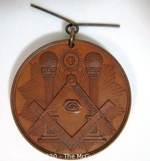 1887 Masonic Medal Commemorative of the Centennial of the Grand Lodge of Maryland, AF & AM; 1 24/32"; 48g 