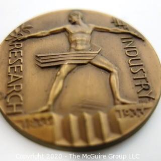 1933 Art Deco Bronze Medal for the Chicago Century of Progress Exposition by Medallic Art Company NY, Designed by Emil R. Zettler; 1 15/32"; 23 grams