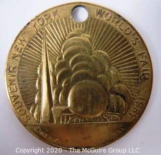 1939 Souvenir of Worlds Fair New York - Empire State Building Medal; 1 7/32"; 10 grams