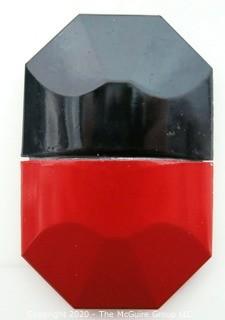 Art Deco Red & Black Bakelite Cigarette Lighter, Made in USA. Tobacciana