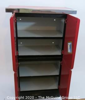 Free Standing Metal "Diner" Cabinet; 25"W x 14"D x 41.5"T