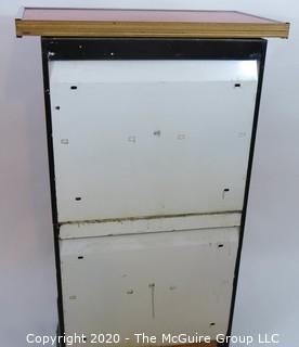 Free Standing Metal "Diner" Cabinet; 25"W x 14"D x 41.5"T