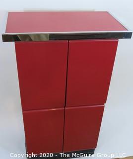 Free Standing Metal "Diner" Cabinet; 25"W x 14"D x 41.5"T