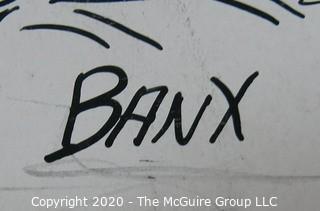 Vintage Al Banx Signed Cartoon Board, Measures approximately 14" x 11".