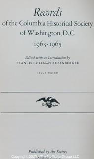 6 Hard Cover Copies of the Records of  The Columbia Historical Society, Washington DC