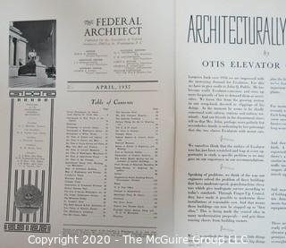 The Federal Architect Magazine April 1937, Washington Completed