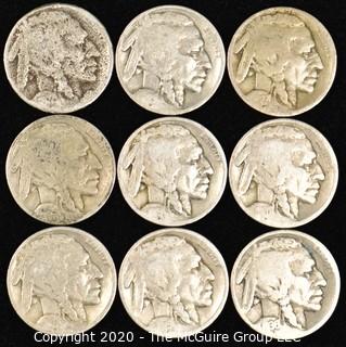 (9) Buffalo Nickels