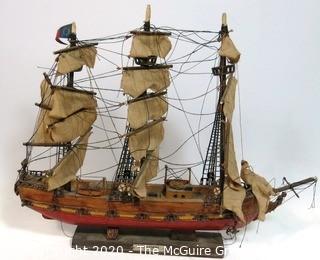 Fully Assembled Wood Tall Ship Model "United States Year 1797"