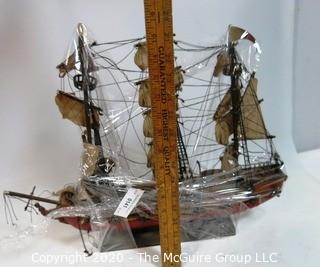 Fully Assembled Wood Tall Ship Model "United States Year 1797"