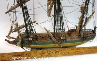 Fully Assembled Wooden Tall Ship Model "Whaling Ship Morgan 1841"