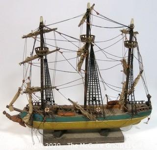 Fully Assembled Wooden Tall Ship Model "Whaling Ship Morgan 1841"