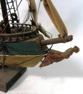 Fully Assembled Wooden Tall Ship Model "Whaling Ship Morgan 1841"