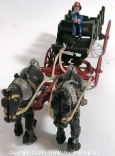 Horse Drawn Fire Carriage Toy.  Measures approximately 14" long.