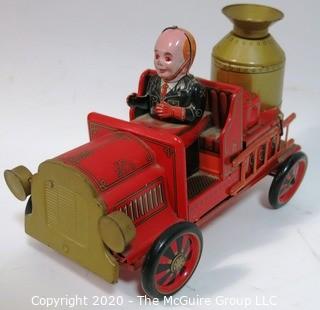 Vintage Battery (light) Fire Pump Truck Toy Made by TM Modern Toys in Japan. Incomplete. Description revised 12/10/20 5:00 pm 