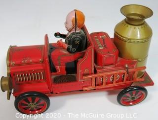 Vintage Battery (light) Fire Pump Truck Toy Made by TM Modern Toys in Japan. Incomplete. Description revised 12/10/20 5:00 pm 