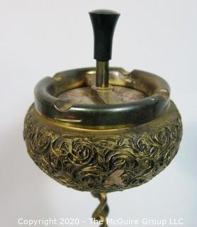 Cast Iron Standing Ashtray with Chain Base