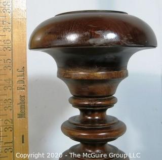 Mahogany Carved Wood Pedestal 