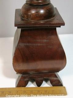 Mahogany Carved Wood Pedestal 