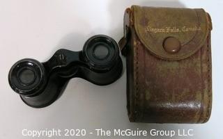 Vintage Souvenir Binoculars in Leather Case from Niagara Falls, Canada