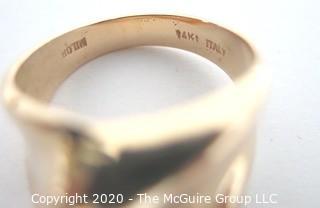 14kt Rose Gold Ring, Made in Italy. 6.7 g