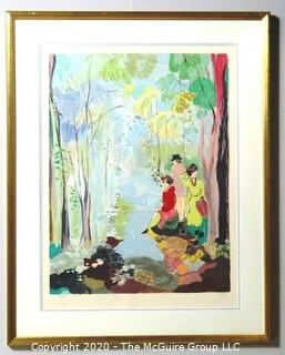 Framed Under Glass Signed and Numbered Color Lithograph. 