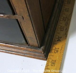 Antique Four Drawer Spool Chest with Mirror Top.