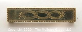 14 kt Yellow Gold Bar Brooch or Pin