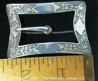 Vintage Sterling Silver Buckle Brooch  Pin