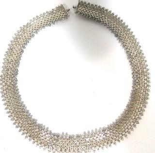 Vintage Sterling Silver Woven Necklace.  Clasp Missing.