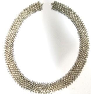 Vintage Sterling Silver Woven Necklace.  Clasp Missing.