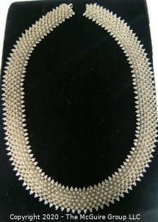 Vintage Sterling Silver Woven Necklace.  Clasp Missing.