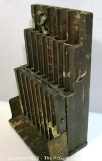 Vintage Wooden Folding Drill Bit Box