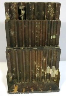 Vintage Wooden Folding Drill Bit Box