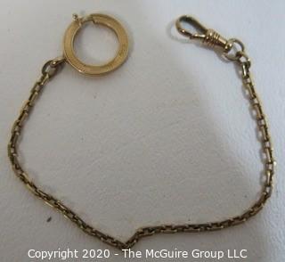 Vintage 10kt Gold Watch Fob Chain