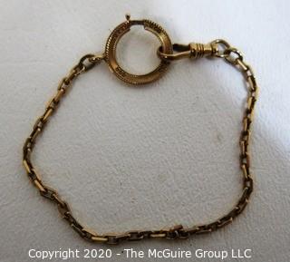 Vintage 10kt Gold Watch Fob Chain