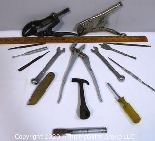 Collection of Tools including Clamping Pliers 